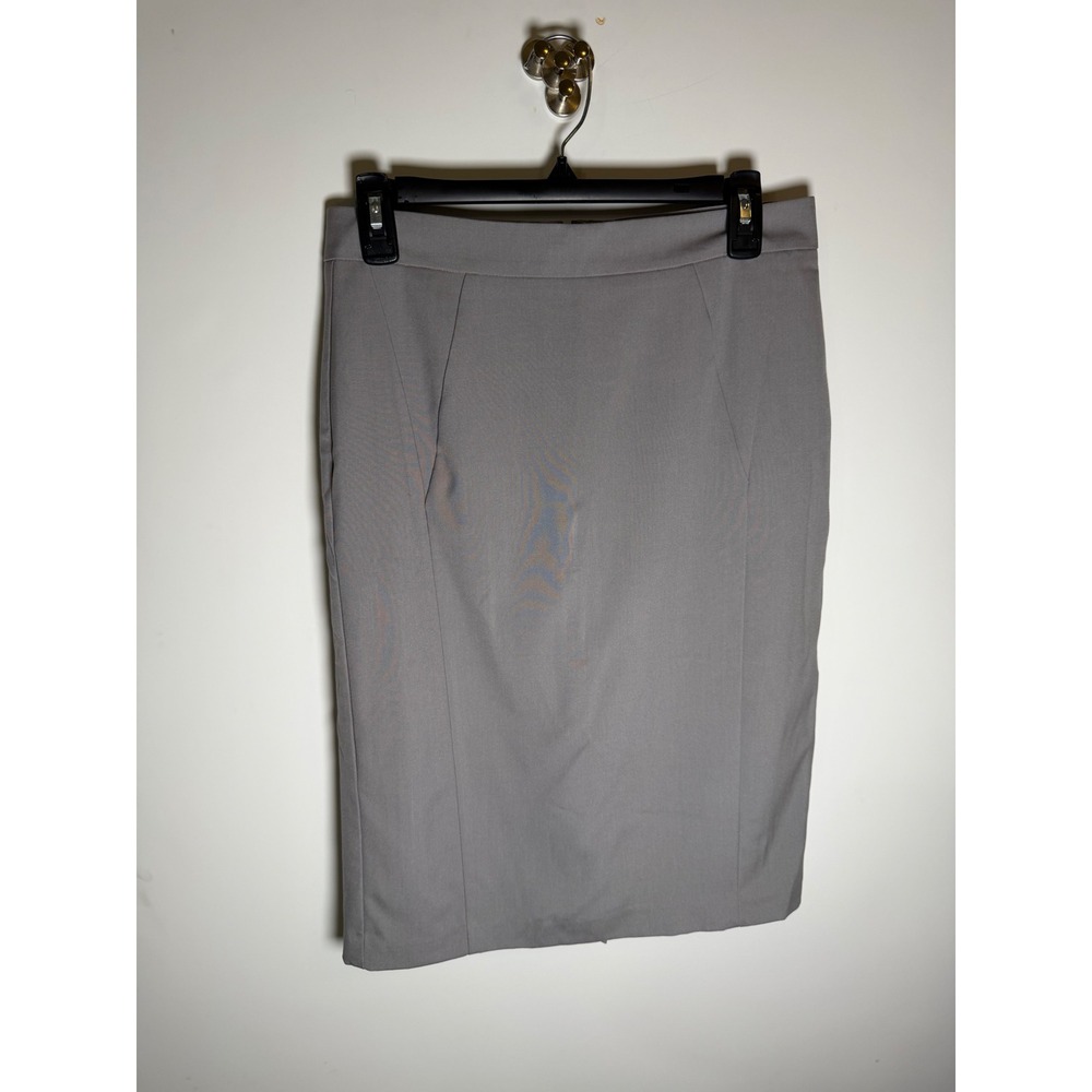 Ann Taylor Gray Stretch Pencil Skirt Size 6 Workwear Office Career Classic